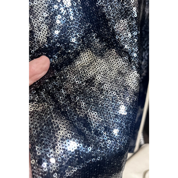 Boston Proper Andrea Behar Mini Dress Black Grey all over Sequins NYE sz M - Picture 4 of 8